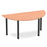Impulse Semi-Circle Table With Post Leg Shaped Tables Dynamic Office Solutions Beech 1600 Black