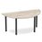 Impulse Semi-Circle Table With Post Leg Shaped Tables Dynamic Office Solutions Grey Oak 1600 Black