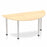 Impulse Semi-Circle Table With Post Leg Shaped Tables Dynamic Office Solutions Maple 1600 Silver