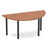 Impulse Semi-Circle Table With Post Leg Shaped Tables Dynamic Office Solutions Walnut 1600 Black
