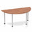 Impulse Semi-Circle Table With Post Leg Shaped Tables Dynamic Office Solutions Walnut 1600 Silver
