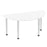 Impulse Semi-Circle Table With Post Leg Shaped Tables Dynamic Office Solutions White 1600 Aluminium