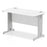 Impulse Slimline Desk Cable Managed Leg - Beech Desks Dynamic Office Solutions White Silver 1200mm x 600mm