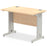 Impulse Slimline Desk Cable Managed Leg - Maple Desks Dynamic Office Solutions Maple Silver 1000mm x 600mm