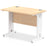 Impulse Slimline Desk Cable Managed Leg - Maple Desks Dynamic Office Solutions Maple White 1000mm x 600mm