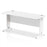 Impulse Slimline Desk Cable Managed Leg - Oak Desks Dynamic Office Solutions White White 1600mm x 600mm