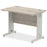 Impulse Slimline Desk Cable Managed Leg - White Desks Dynamic Office Solutions Grey Oak Silver 1000mm x 600mm