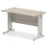Impulse Slimline Desk Cable Managed Leg - White Desks Dynamic Office Solutions Grey Oak Silver 1200mm x 600mm