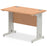 Impulse Slimline Desk Cable Managed Leg - White Desks Dynamic Office Solutions Oak Silver 1000mm x 600mm