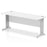 Impulse Slimline Desk Cable Managed Leg - White Desks Dynamic Office Solutions White Silver 1800mm x 600mm