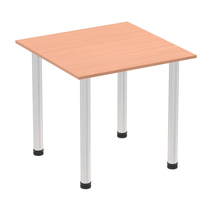 Impulse Square Table With Post Leg Tables Dynamic Office Solutions Beech 800 Aluminium
