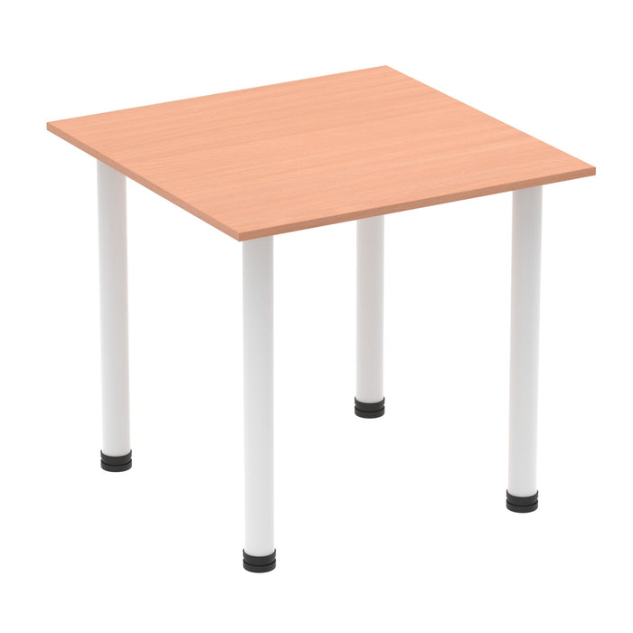 Impulse Square Table With Post Leg Tables Dynamic Office Solutions Beech 800 White