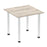 Impulse Square Table With Post Leg Tables Dynamic Office Solutions Grey Oak 800 Chrome