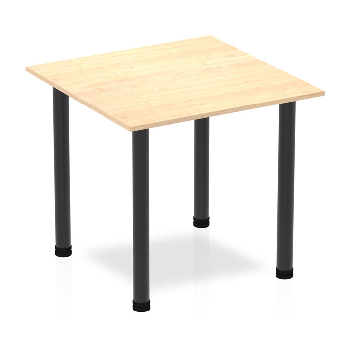 Impulse Square Table With Post Leg Tables Dynamic Office Solutions Maple 800 Black