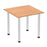 Impulse Square Table With Post Leg Tables Dynamic Office Solutions Oak 800 Aluminium