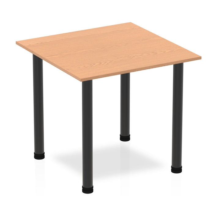 Impulse Square Table With Post Leg Tables Dynamic Office Solutions Oak 800 Black