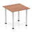 Impulse Square Table With Post Leg Tables Dynamic Office Solutions Walnut 800 Silver