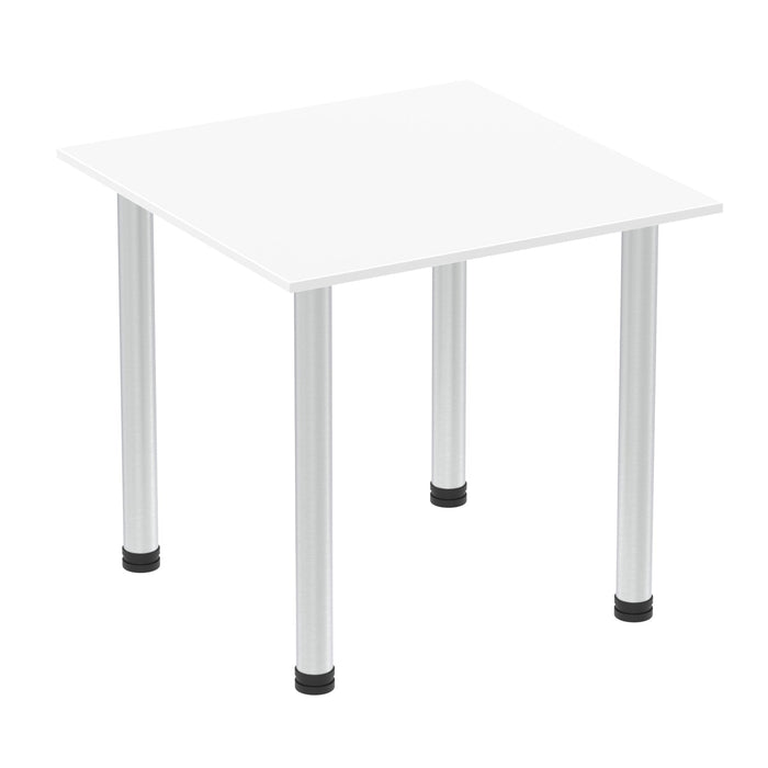 Impulse Square Table With Post Leg Tables Dynamic Office Solutions White 800 Aluminium