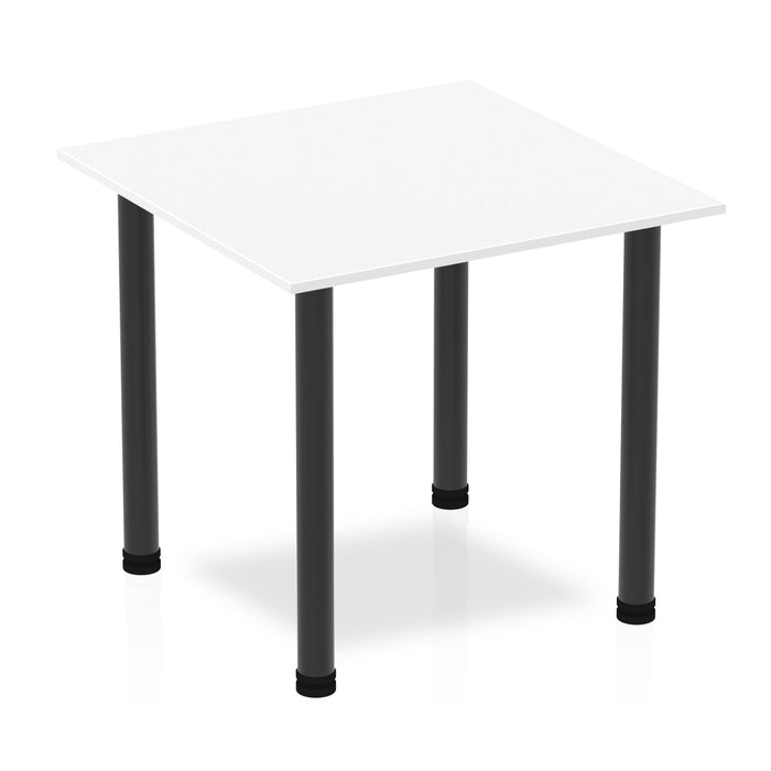 Impulse Square Table With Post Leg Tables Dynamic Office Solutions White 800 Black