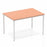 Impulse Straight Table Box Frame Leg Tables Dynamic Office Solutions Beech 1200 
