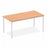 Impulse Straight Table Box Frame Leg Tables Dynamic Office Solutions Oak 1600 