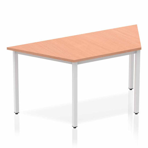 Impulse Trapezium Table Box Frame Leg Shaped Tables Dynamic Office Solutions Beech 1600 
