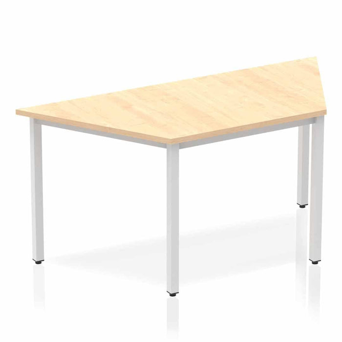 Impulse Trapezium Table Box Frame Leg Shaped Tables Dynamic Office Solutions Maple 1600 