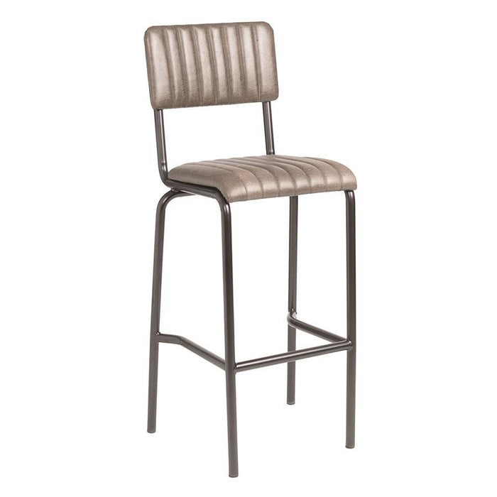 Industrial Style Bar Stool Café Furniture zaptrading Distressed Silver 
