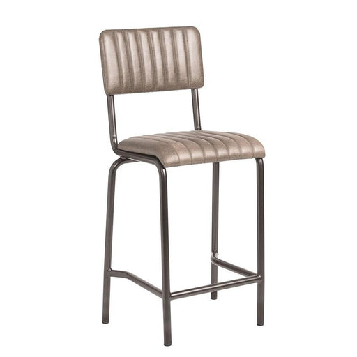 Industrial Style Mid Bar Stool Café Furniture zaptrading Distressed Silver 