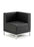 Infinity Modular Corner Unit Sofa Chair Visitor Dynamic Office Solutions Black Soft Bonded Leather 