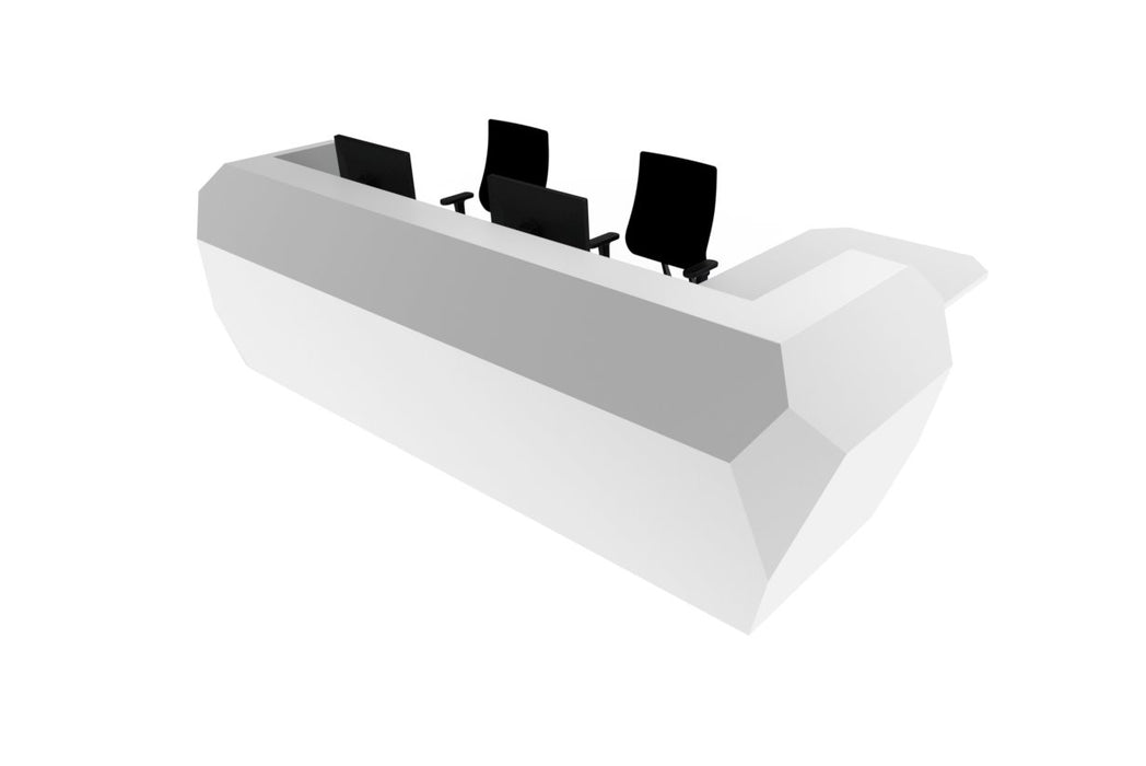 Invite Reception Desk Reception Desks Clarke Rendall Large - Left Hand Side H1050 x W2170 x W3320mm White Laminate 