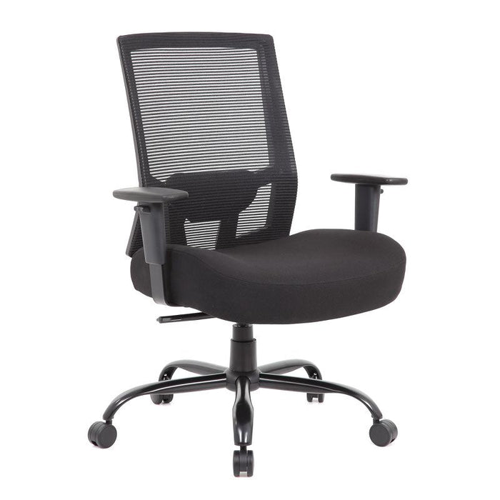 Isla bariatric operator chair with black fabric seat and mesh back Seating Dams 