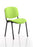 ISO Stacking Chair Conference Dynamic Office Solutions Black Bespoke Myrrh Green Bespoke Myrrh Green Fabric