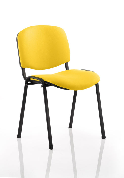 ISO Stacking Chair Conference Dynamic Office Solutions Black Bespoke Senna Yellow Bespoke Senna Yellow Fabric