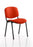 ISO Stacking Chair Conference Dynamic Office Solutions Black Bespoke Tabasco Orange Bespoke Tabasco Orange Fabric