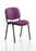 ISO Stacking Chair Conference Dynamic Office Solutions Black Bespoke Tansy Purple Bespoke Tansy Purple Fabric