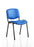 ISO Stacking Chair Conference Dynamic Office Solutions Black Blue Vinyl Blue Vinyl