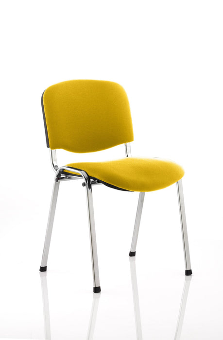 ISO Stacking Chair Conference Dynamic Office Solutions Chrome Bespoke Senna Yellow Bespoke Senna Yellow Fabric