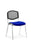 ISO Stacking Chair Conference Dynamic Office Solutions Chrome Bespoke Stevia Blue Black Mesh