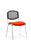 ISO Stacking Chair Conference Dynamic Office Solutions Chrome Bespoke Tabasco Orange Black Mesh