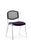 ISO Stacking Chair Conference Dynamic Office Solutions Chrome Bespoke Tansy Purple Black Mesh