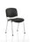 ISO Stacking Chair Conference Dynamic Office Solutions Chrome Black Fabric Black Fabric