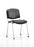 ISO Stacking Chair Conference Dynamic Office Solutions Chrome Black Vinyl Black Vinyl