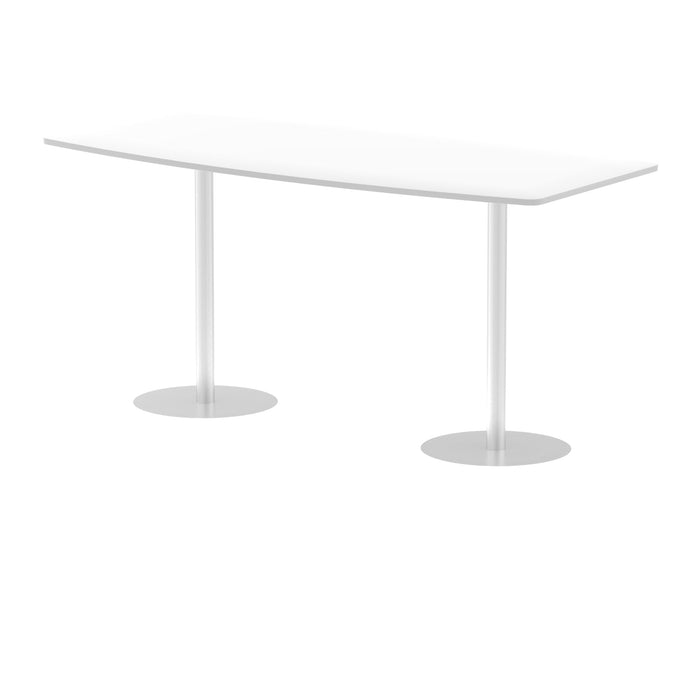 Italia High Gloss Boardroom Table Bistro Tables Dynamic Office Solutions White 2400 1145mm