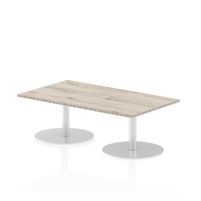 Italia Rectangular Poseur Table Bistro Tables Dynamic Office Solutions Grey Oak 1400 475mm