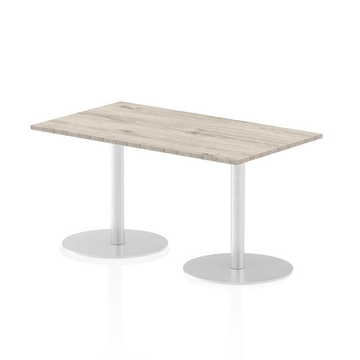 Italia Rectangular Poseur Table Bistro Tables Dynamic Office Solutions Grey Oak 1400 725mm