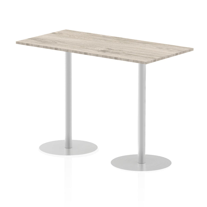 Italia Rectangular Poseur Table Bistro Tables Dynamic Office Solutions Grey Oak 1600 1145mm