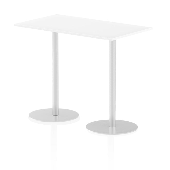 Italia Rectangular Poseur Table Bistro Tables Dynamic Office Solutions White 1400 1145mm