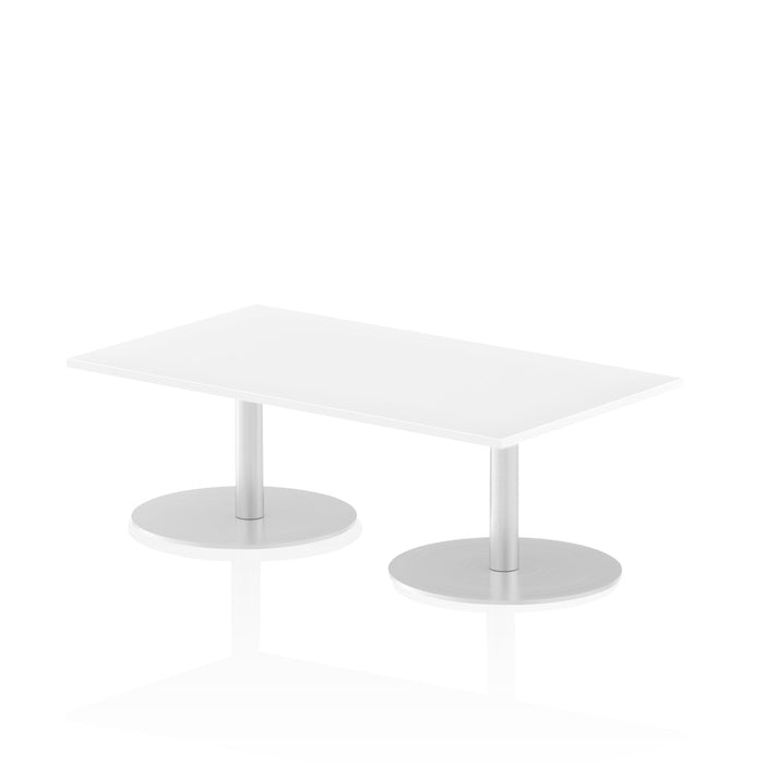 Italia Rectangular Poseur Table Bistro Tables Dynamic Office Solutions White 1400 475mm