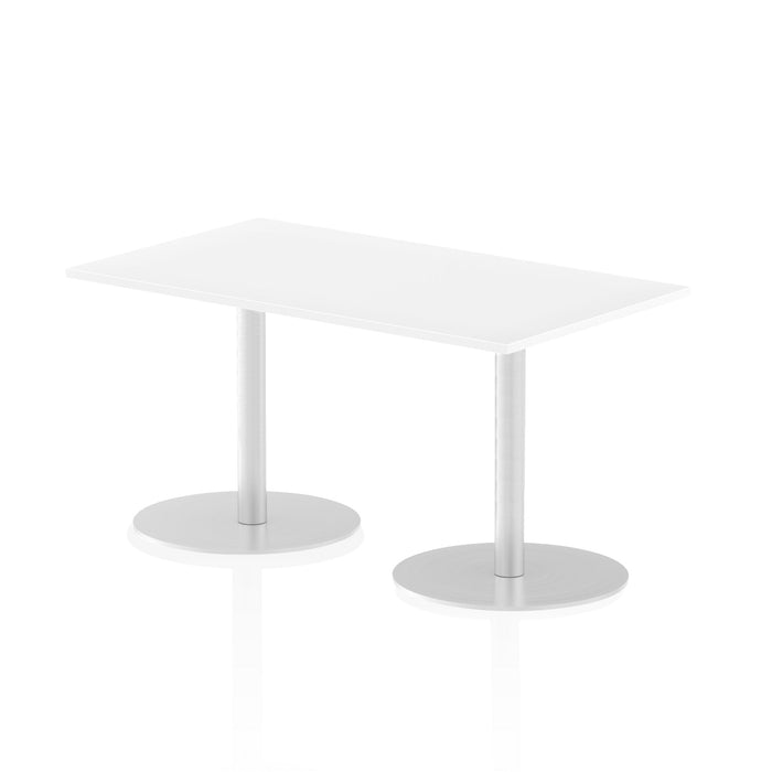 Italia Rectangular Poseur Table Bistro Tables Dynamic Office Solutions White 1400 725mm
